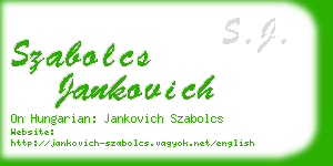 szabolcs jankovich business card